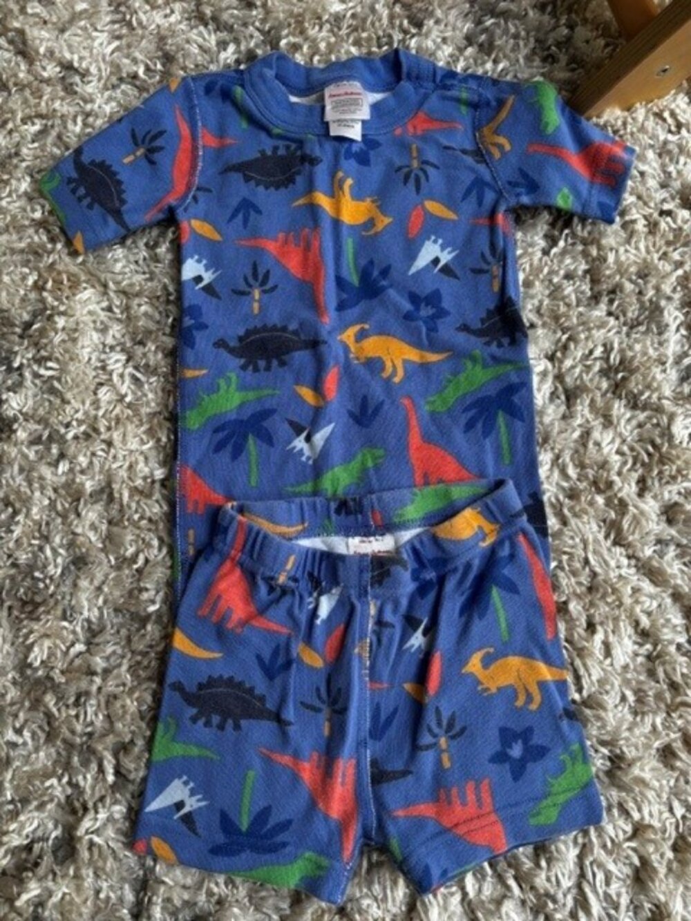 Hanna Andersson Blue Dinosaur Pajama Set